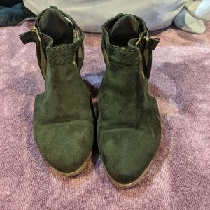 Olive green booties